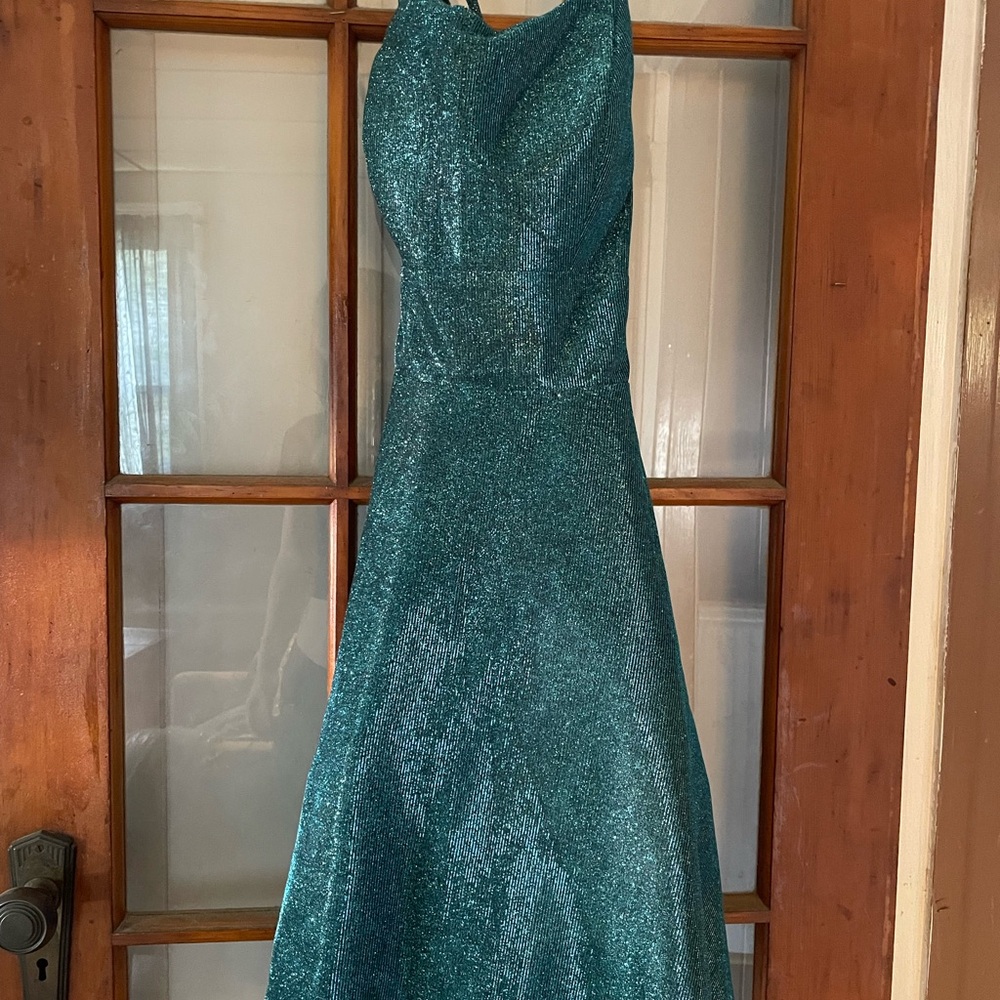 Sparkly Teal Cocktail Dress